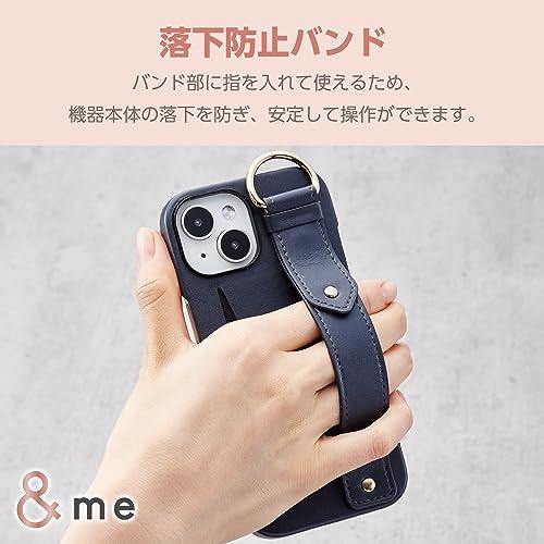 エレコム iPhone15 ケース me レザー オープンタイプ バンド付き ベルト付き カードポケット付き ブラック  PM-A23APLOILB |  | 02