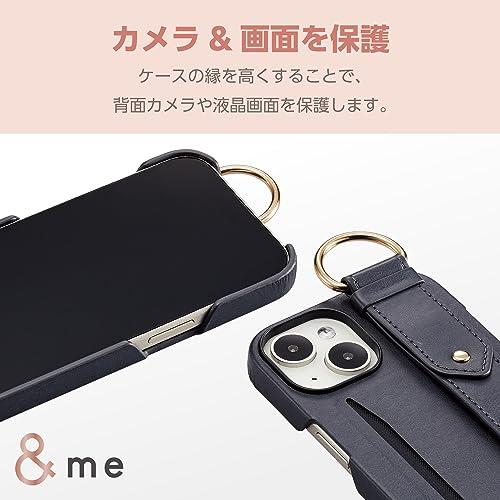 エレコム iPhone15 ケース me レザー オープンタイプ バンド付き ベルト付き カードポケット付き ブラック  PM-A23APLOILB |  | 05