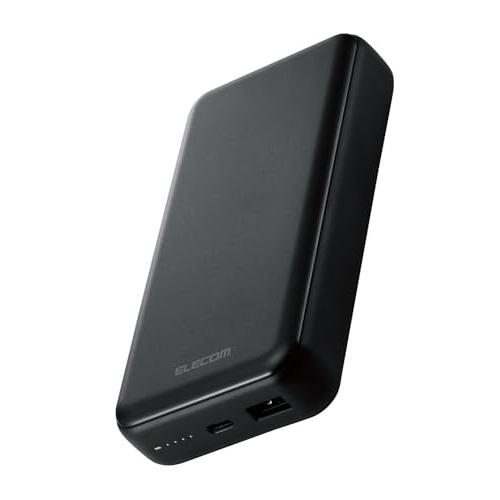 エレコム モバイルバッテリー 20000mAh 大容量 20W 2ポート USB-C×1 USB-A×1 USB PD対応 EC-C07BK | 