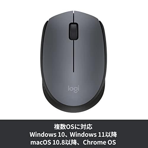 ロジクール M171rGR ワイヤレスマウス 無線 小型 軽量 左右対称 小さい 軽い M171r windows mac chrome マウス｜riftencom｜05