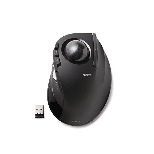 エレコム トラックボールマウス 人差し指 8ボタン チルト機能 無線 ブラック M-DT1DRBK | 
