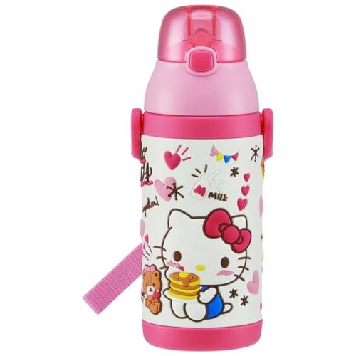 スケーター(Skater) ステンレス 子供用 水筒 380ml ストロー飲み 3D ハローキティ おやつタイム SSPV4 サンリオ-A | 