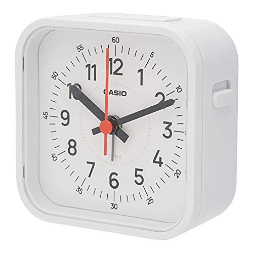CASIO(カシオ) 目覚まし時計 置き時計 ホワイト 白 アナログ 小型 ミニライト スヌーズ ライト TQ-169-7JF | 