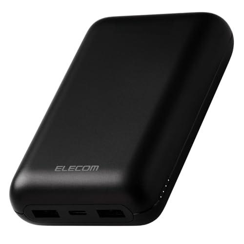 エレコム モバイルバッテリー 20000mAh 15W リチウムイオン電池 USB-C USB-A 合計3ポート ブラック EC-C39BK | 