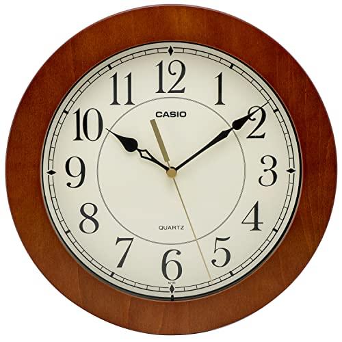 カシオ CASIO ITM-800NJ-5JF 電波時計 掛け時計 木目調 CASIO(カシオ) 掛け時計 壁掛け時計 ブラウン アナログ 木枠 木製 木目