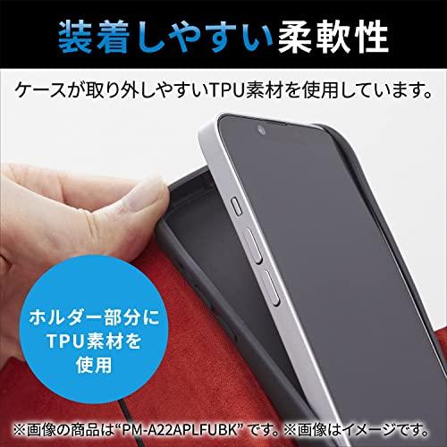 エレコム iPhone 14 / 13 ケース カバー 手帳型 耐衝撃 カードポケット付き マグネット開閉 ストラップホール付き ブラック PM |  | 03