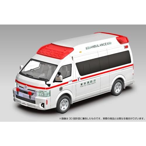 青島文化教材社 1/32 楽プラ スナップキット No.02-HM トヨタ ハイメディック救急車 色分け済みプラモデル |  | 01