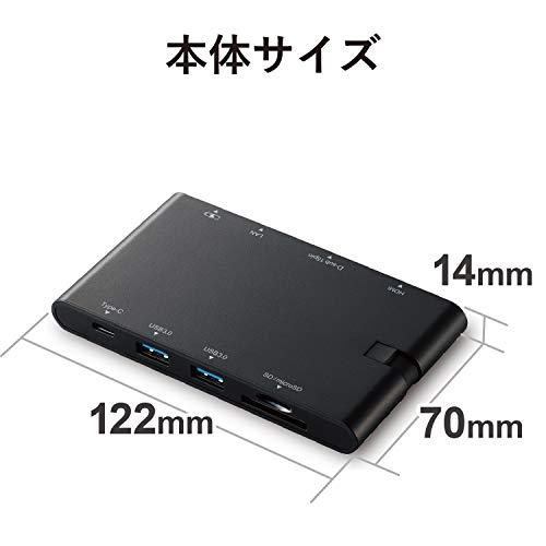 エレコム ドッキングステーション USB-C ハブ PD対応【Type-C×2/USB3.0