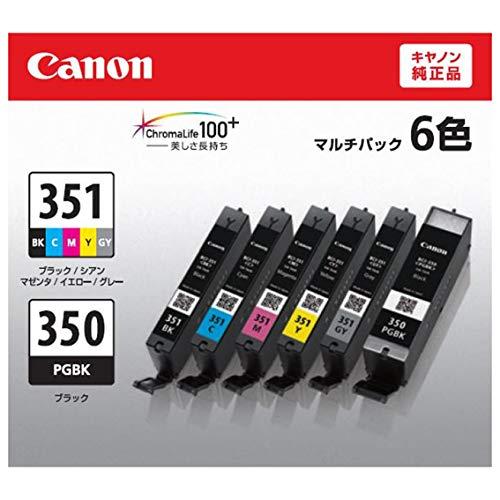 Canon 純正 インク カートリッジ BCI-351(BK/C/M/Y/GY)+BCI-350 6色