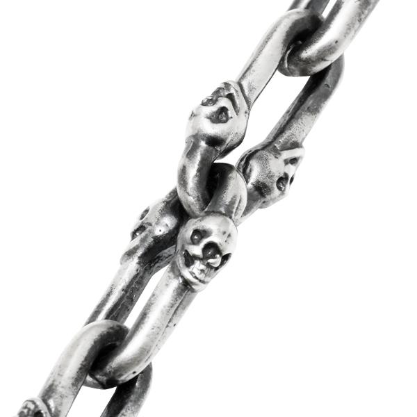 ガボラトリー GABORATORY ブレスレット 1/32スカルロングスモールオーバルリンクブレスレット 18リンク B-286の画像