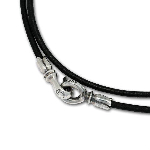 ロンワンズ  キスアンドフローフック レザーネックレス メンズ 16inch LONE ONES（ロンワンズ） ネックレス キス&フロー レザーコードフック