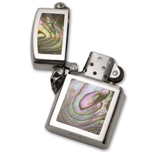スタンリーゲス ラージマルチシェルインレイド　ジッポ STANLEY GUESS(スタンリーゲス)：Multi Shell Inlaid Zippo w/Skull