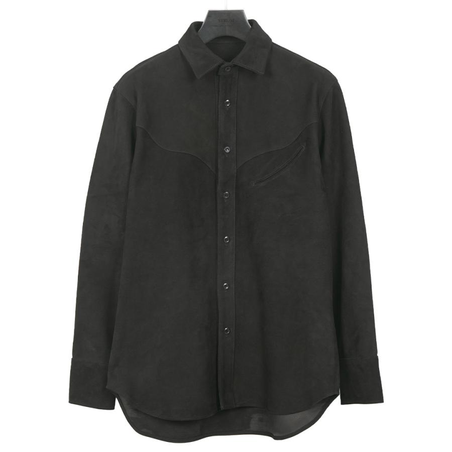 STRUM ストラム レザー シャツ カーフ スエード