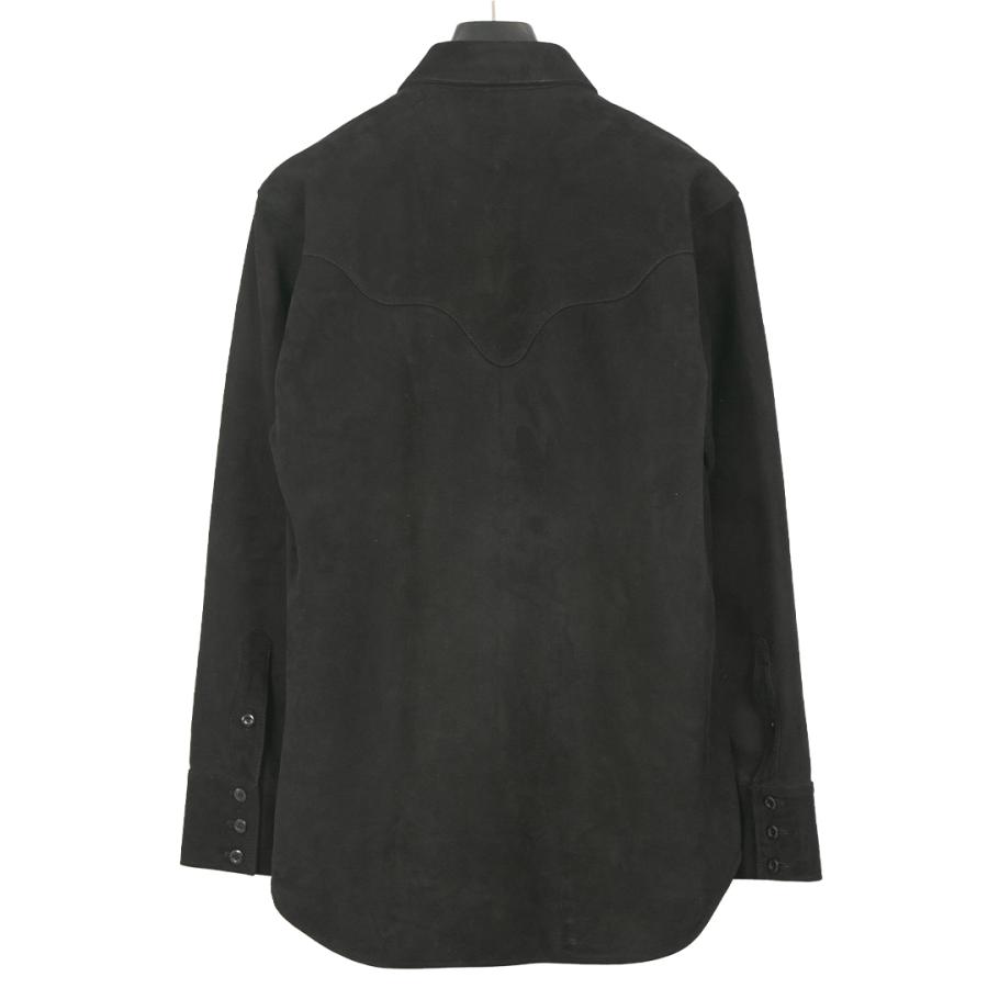 黒*獅様 STRUM スエードウエスタンシャツ STRUM ストラム シープスエード EDDIE ウエスタンシャツ BLACK STL080