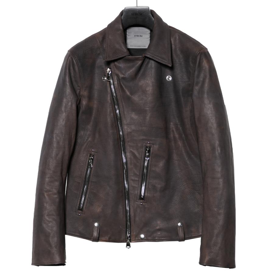 STRUM ストラム 白鞣し×ベジタブルタンニンカーフ燃焼製品染め