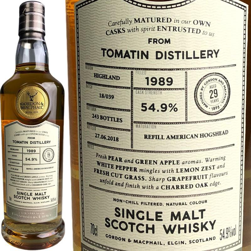 Connoisseurs Choice Cask Strength Tomatin 29 yo [1989] / ゴードン