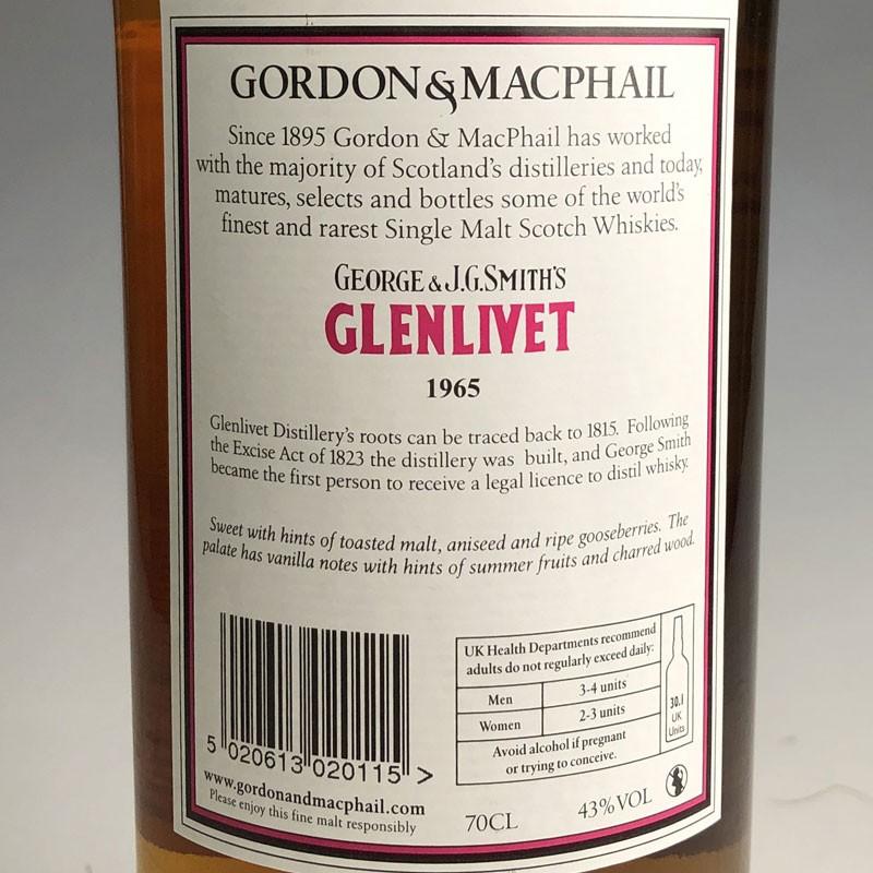 Gordon & Macphail Glenlivet Rare Vintage Smith`s [1965] / ゴードン