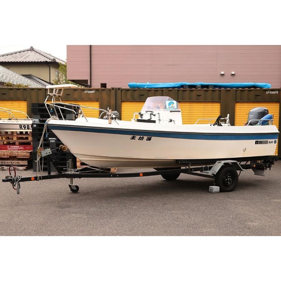実働品 船体 バンビ SB-17M 船外機 ヤマハ 70馬力 シーマリン 