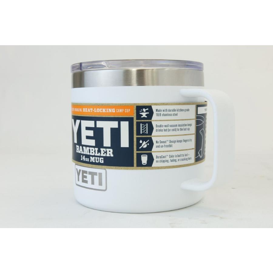 展示未使用品 YETI イエティ RAMBLER 14oz MUG ホワイト 蓋付き