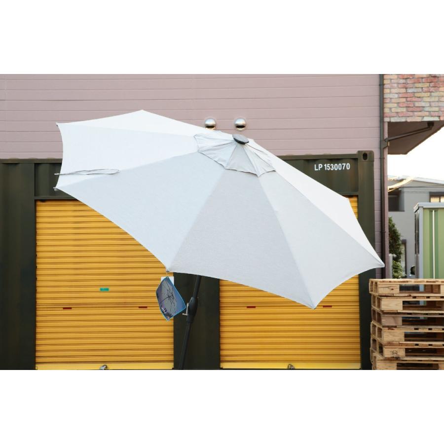 【未使用品】LEDライト付き 10フィート マーケットアンブレラ 送料込み 展示品 10フィート LEDライト付 マーケットアンブレラ Storm Smoke