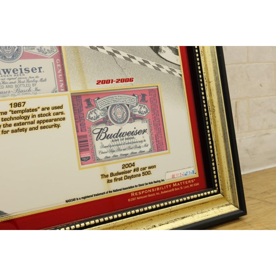 バドワイザー Budweiser ビンテージ パブミラー 幅約67.5cm×厚さ約2cm 