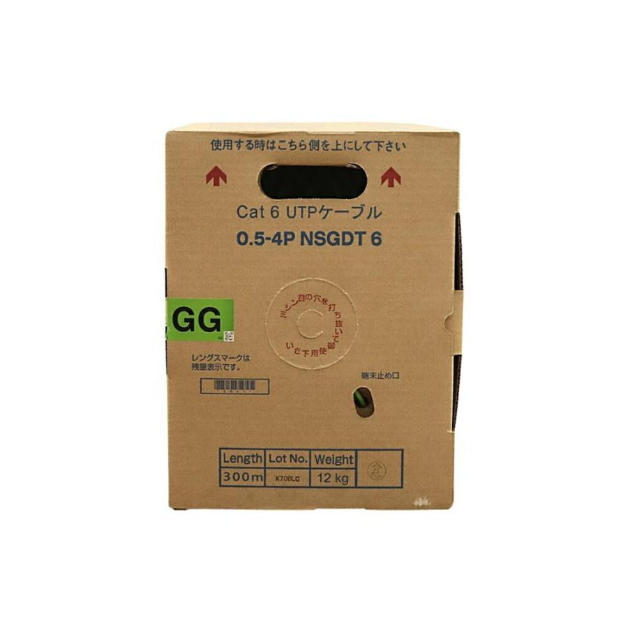 日本製線 Cat/6 U/UTPケーブル 0.5-4P NSGDT6 若草 300m LANケーブル アウトレット品 沖縄、離島発送不可 ...