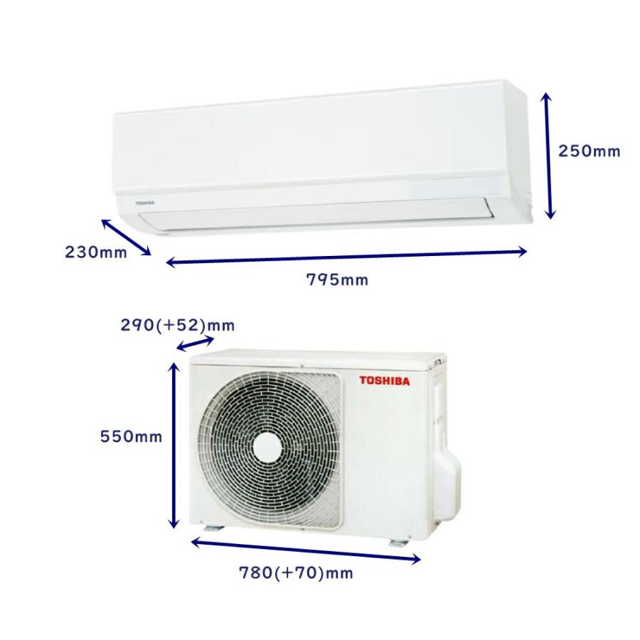 TOSHIBA エアコン本体 100V15A 2025年モデル 東芝 ルームエアコン RAS-2815T-W 主に10畳 Tシリーズ 2025年モデル