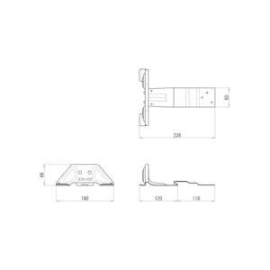 【送料無料】スワロー工業 雪止め金具 葺用チップ スフィンクス エバー 180mm足幅60mm 30個入C1B スワロー工業 雪止め金具 葺用チップ スフィンクス エバー 180mm足幅