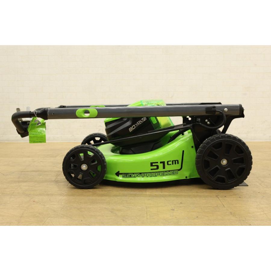 展示品 グリーンワークス 自走式 芝刈機 80V バッテリー1つ欠品有り