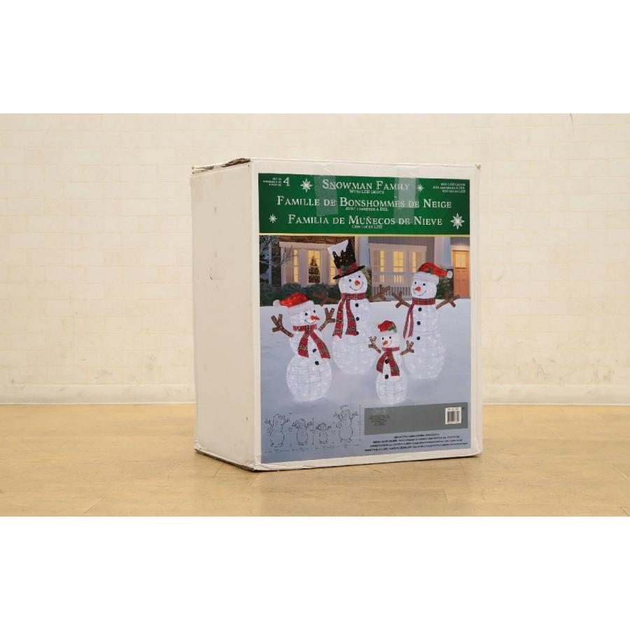 送料無料 展示品 クリスマス ポップアップスノーマンファミリー 4体