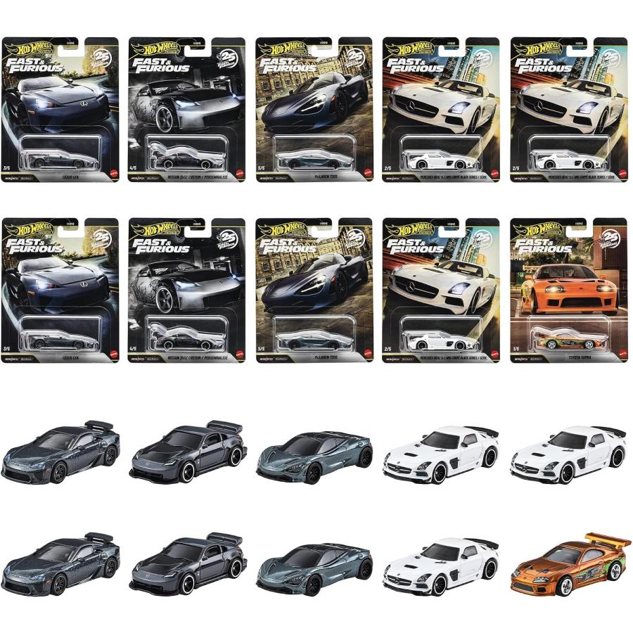 ホットウイール　hotwheels ワイルドスピード関連ミニカー10点セット Hot Wheels（ホットウィール） 【予約】BOX販売(10台入り) ワイルド