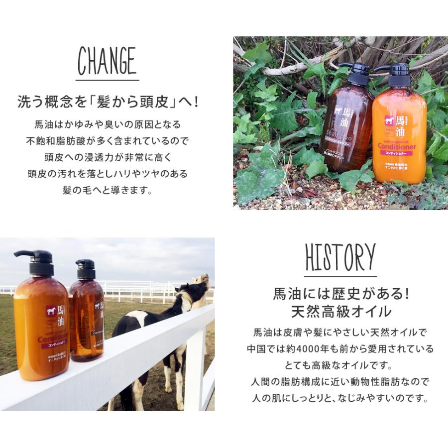 ノンシリコン馬油シャンプー 600ml 熊野油脂 「non silicon shampoo」 |  | 04