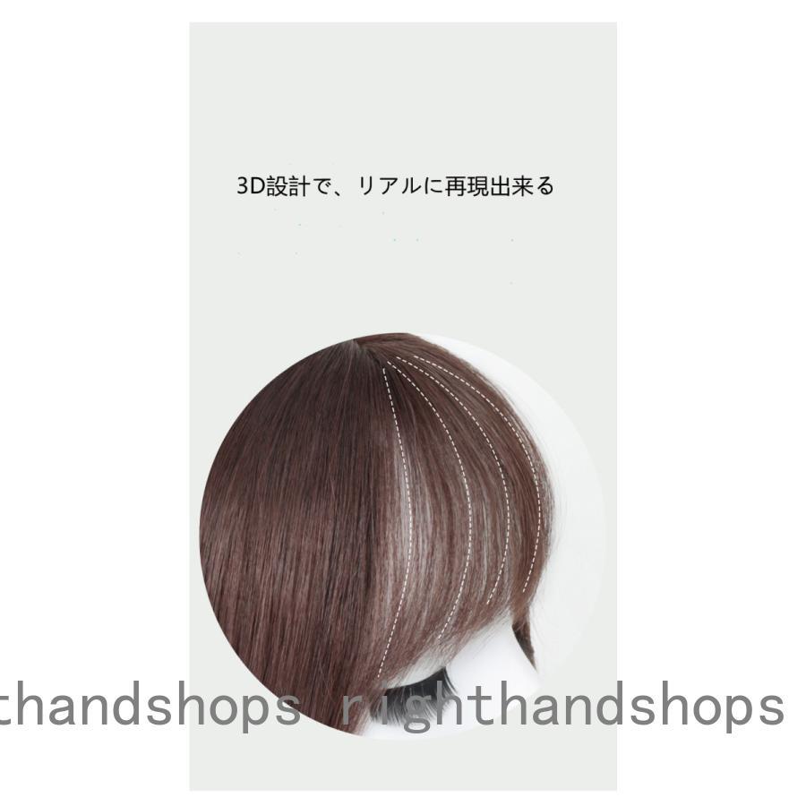 中ウィッグ ヘアピース 部分ウィッグ 人毛100％ウィッグロング ピン3つ