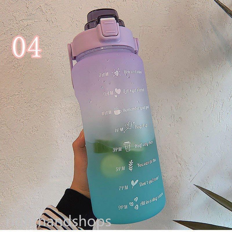 2000ML タイムマーカー付き ウォーターボトル 大容量  2L 軽量 水筒 目盛り  おしゃれ 2リットル ストロー水筒 外出 ランキング ギフト 洗いやすい スポ｜righthandshops｜14