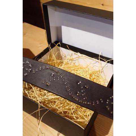 コリンボ Colimbo ZA-0701 "Jewel Studded Leather Belt" Col:Blackの画像