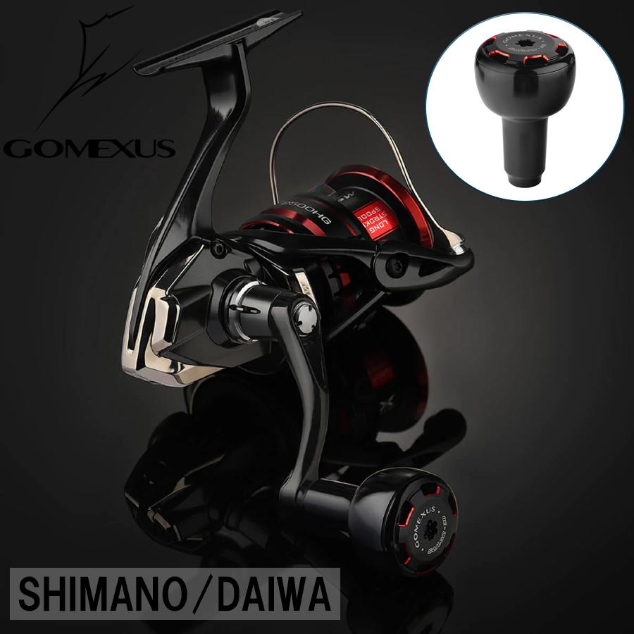 ゴメクサス ハンドルノブ AS30BKRD アルミ製 30mm ブラックレッド 1つ