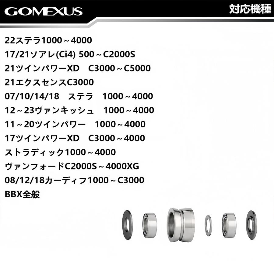 ゴメクサス ラインローラー HS1-TN&SJ 2カラー 本体チタン製 ゴメクサス ラインローラー HS1-TN&SJ 2カラー 本体チタン製