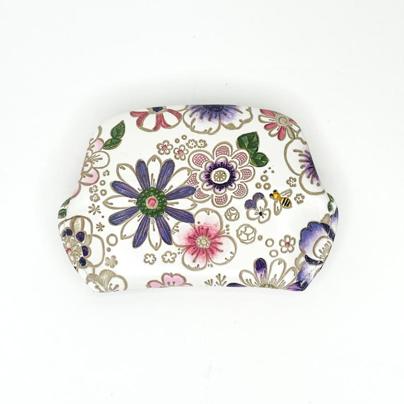 文庫屋大関 ぷちっと小銭入れ みつばち パープル 薄型 小さい 小銭入れ