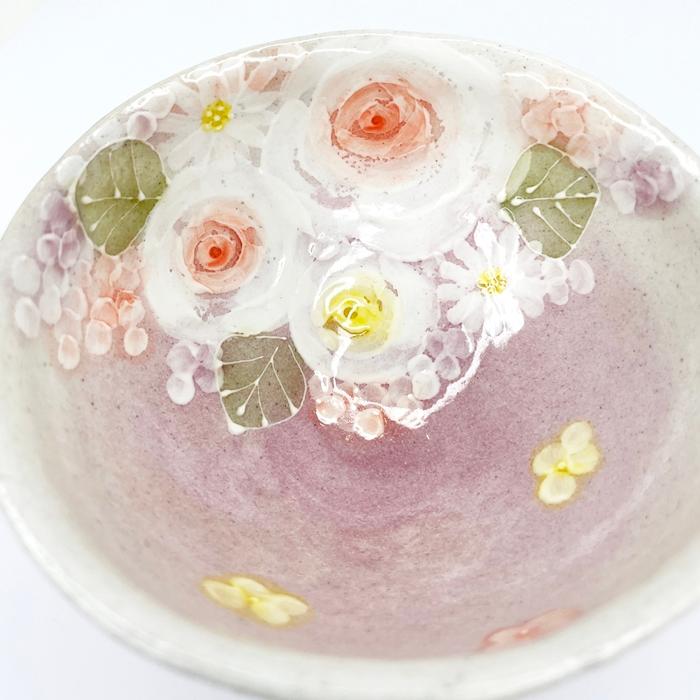 工房ゆずりは カップ＆ソーサー 色彩ばら 瀬戸焼 花柄 優しい感性 女性