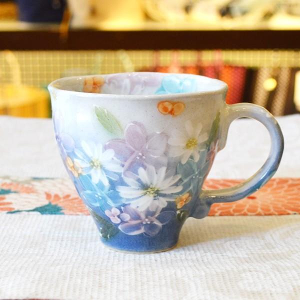 ゆずりは青彩花 茶碗 ゆずりは工房 紅彩花雅 姫碗 工房ゆずりは 工房