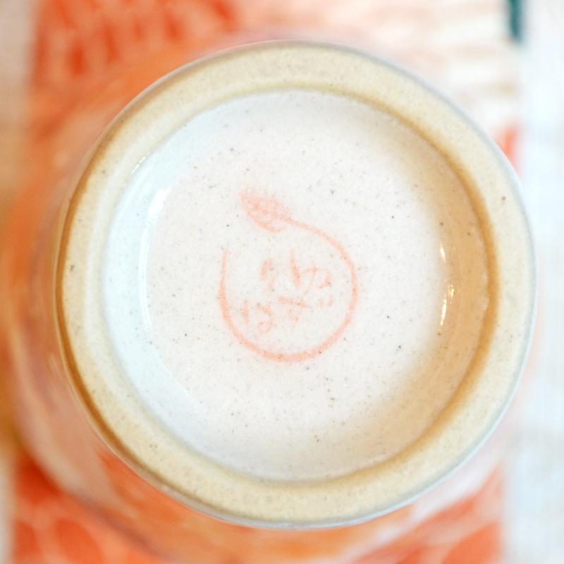 工房ゆずりは 陶コップ 紅彩京花 瀬戸焼 花柄 優しい感性 女性だけの