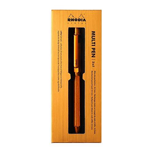 ロディア 多機能ペン スクリプト マルチペン ボールペン 油性 0.5mm 2色(黒・赤)&シャープペン 0.5mm アルミニウムボディ ヘアラ｜riiccoo-stor｜02