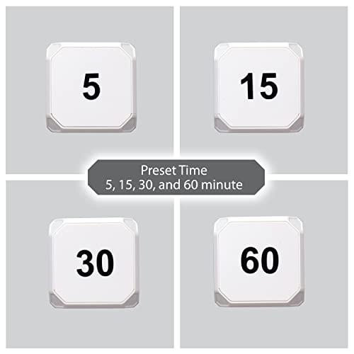 TimeCube Plus プリセット タイマー LEDライト4つ/アラーム付き 時間の管理用 カウントダウン設定 (ホワイト - 5分 15分｜riiccoo-stor｜04