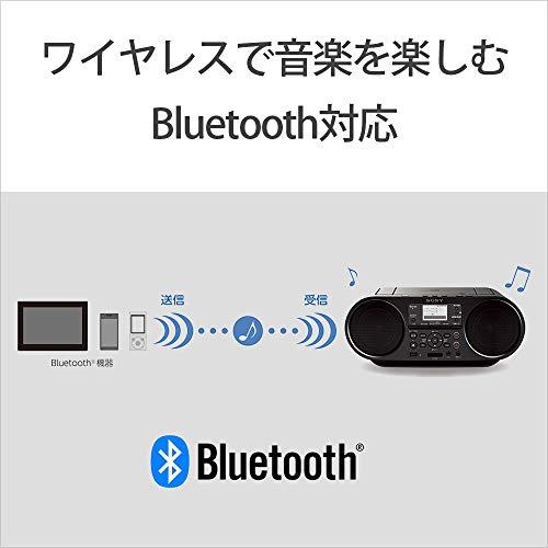 ソニー CDラジオ Bluetooth/FM/AM/ワイドFM対応 語学学習用機能 電池駆動可能 ブラック ZS-RS81BT｜riina-shop｜03