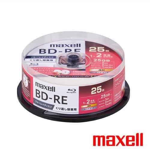 25GB BD-RE maxel 25枚入 ワイドホワイト 1-2倍速 25GB 録画用 BD-RE maxell（マクセル） 4セット × その他