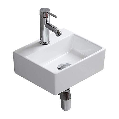 独創的 Urchoiceltd おしゃれ 洗面ボール 小型洗面ボウル 壁掛け 洗面台 洗面鉢 手洗い器 手洗いボウル 手洗台 壁付け型 浴室洗面台 小型 バルコニー 陶器製 シンプル 浴室 浴槽 洗面所