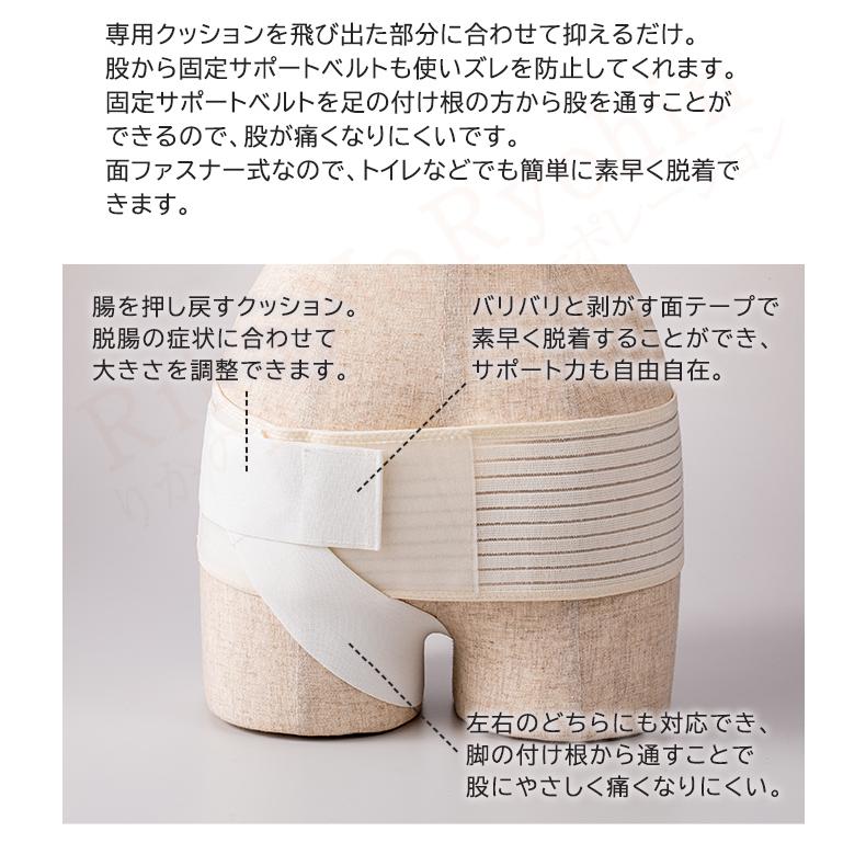 脱腸サポーター 腸あんしん 日本製 男女兼用 左右兼用 手洗いOK 医療