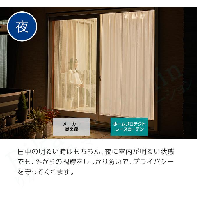 テイジン ホームプロテクトレースカーテン 2枚組 幅100×丈133cm 節電