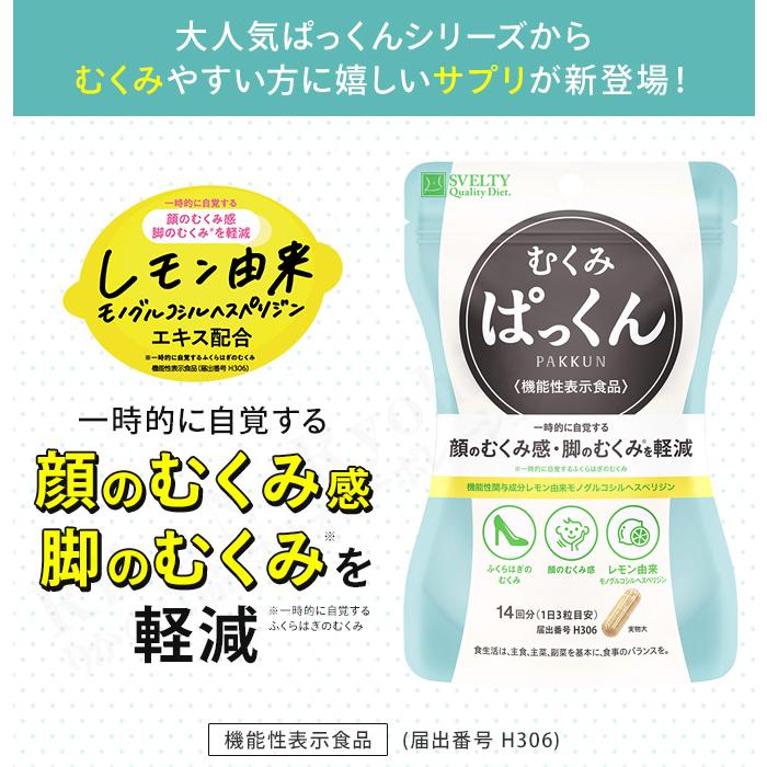 SVELTY むくみぱっくん 42粒×2個セット 機能性表示食品 メール