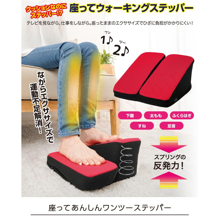 座ってあんしんワンツーステッパー レッド ベージュ ブルー